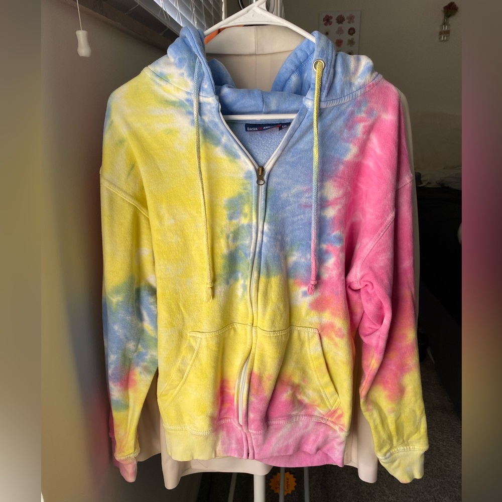 Comfy Tye Dye Zip Up Hoode